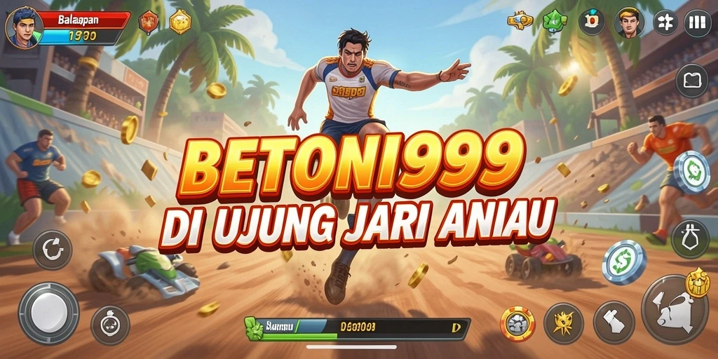 Tampilan menakjubkan dari gameplay balapan di BETON999.