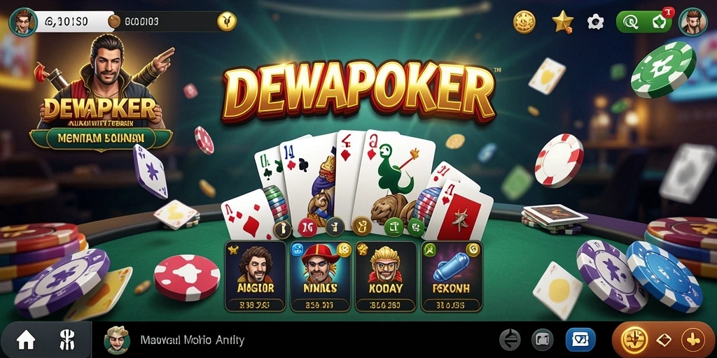 Tampilan antarmuka DEWAPOKER yang mudah dan menarik.
