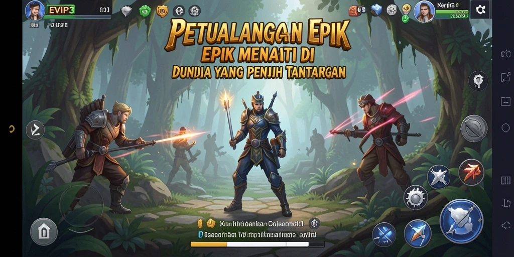 Tangkapan layar gameplay EVIP3 menunjukkan aksi mendebarkan dalam petualangan.