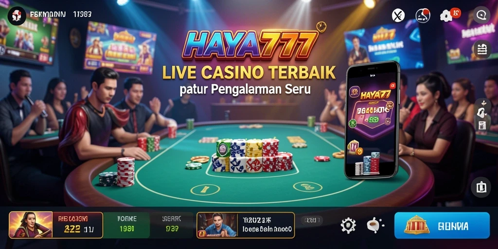 Gameplay Live Casino HAYA777 dengan dealer langsung yang interaktif.