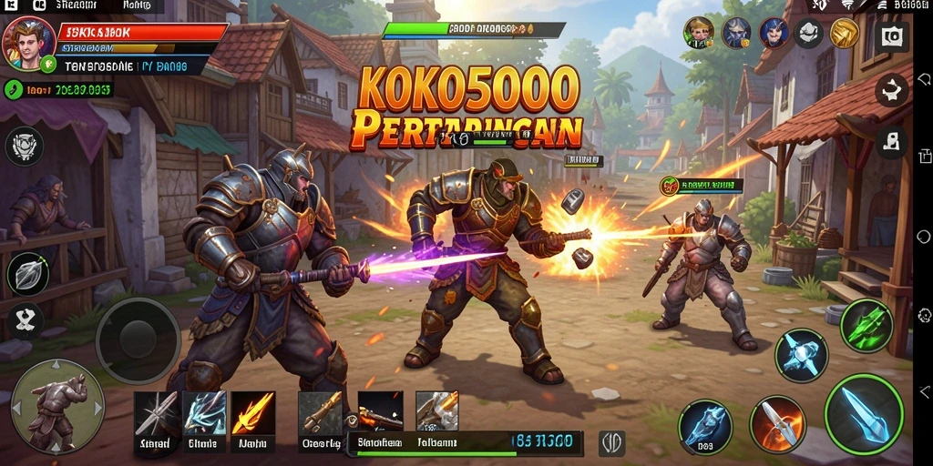 Tangkapan layar KOKO5000 menampilkan aksi strategis yang intens.