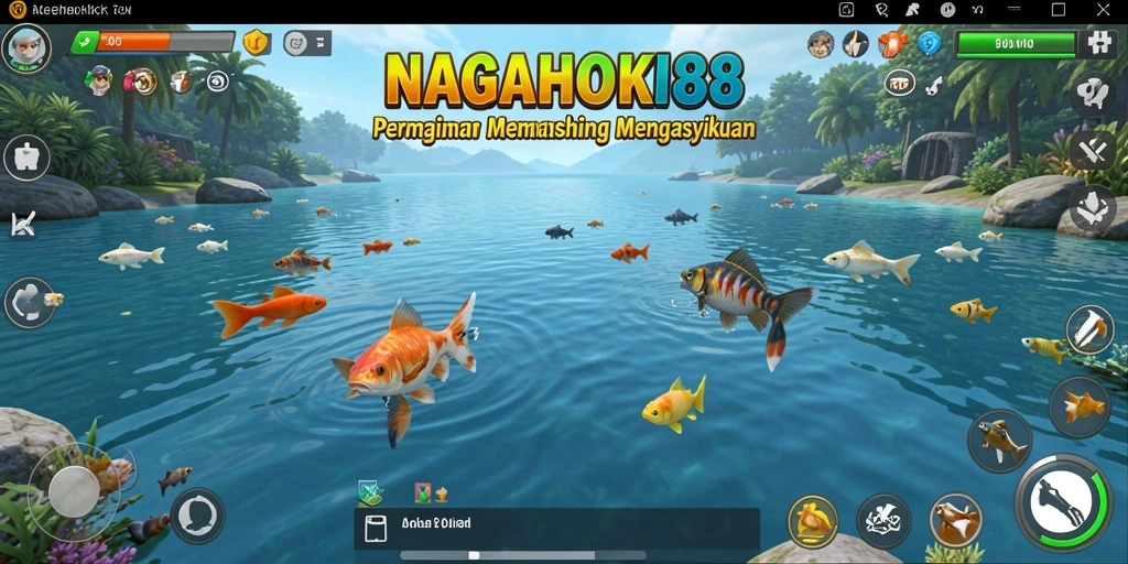 Tampilan gameplay seru saat memancing di NAGAHOKI88.