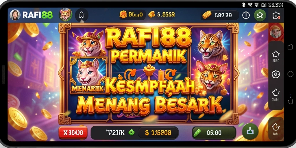 Tampilan menarik dari gameplay RAFI88 yang menampilkan putaran slot.