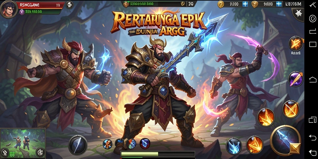 Tampilan gameplay RSNGAME yang menampilkan aksi tempur seru.