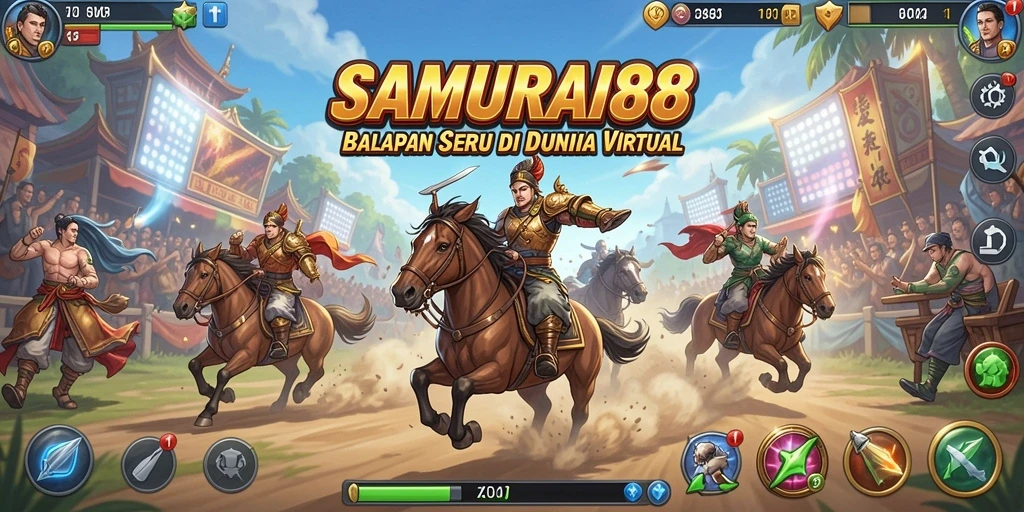 Tampilan menarik dari gameplay balapan SAMURAI88.
