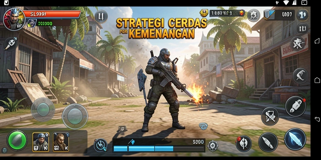 Tampilan gameplay SL999 menunjukkan strategi yang intens dan dinamis.
