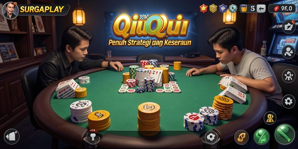 Screenshot SURGAPLAY menampilkan keseruan permainan QiuQiu.