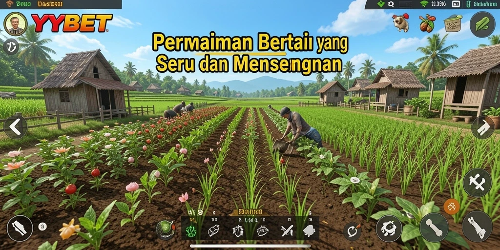 Gameplay YYBET yang menarik saat mengelola pertanian dan hewan.
